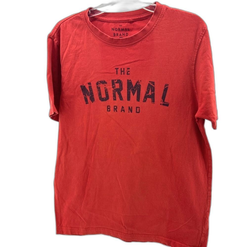 The Normal Brand Red Men’s T Shirt Navy Logo
